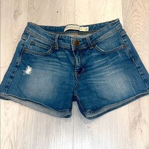 Zara Distressed Blue Jean Shorts